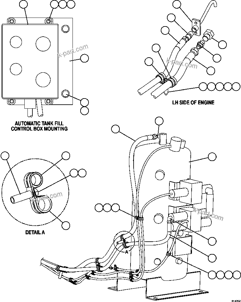 Komatsu parts book diagram for AFE59-CY 930E-4 S/N A30990 & A30991    HYCROFT: ENGINE OIL RESERVE SYSTEM