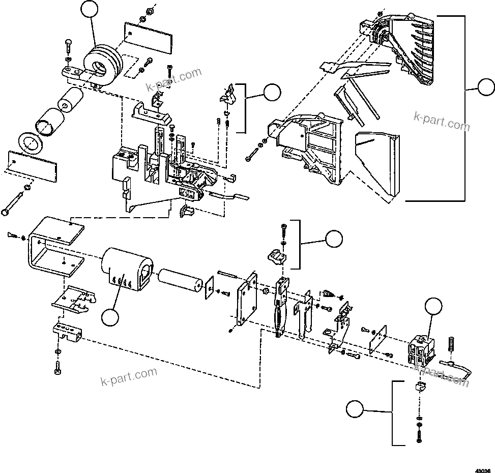 Komatsu parts book diagram for AFE59-CY 930E-4 S/N A30990 & A30991    HYCROFT: CONTACTOR ASSEMBLY - RP    GE0647