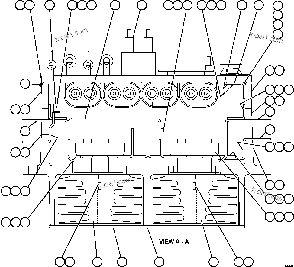 Komatsu parts book diagram for AFE59-CY 930E-4 S/N A30990 & A30991    HYCROFT: PANEL - A.F.S.E.  2/2         GE0858
