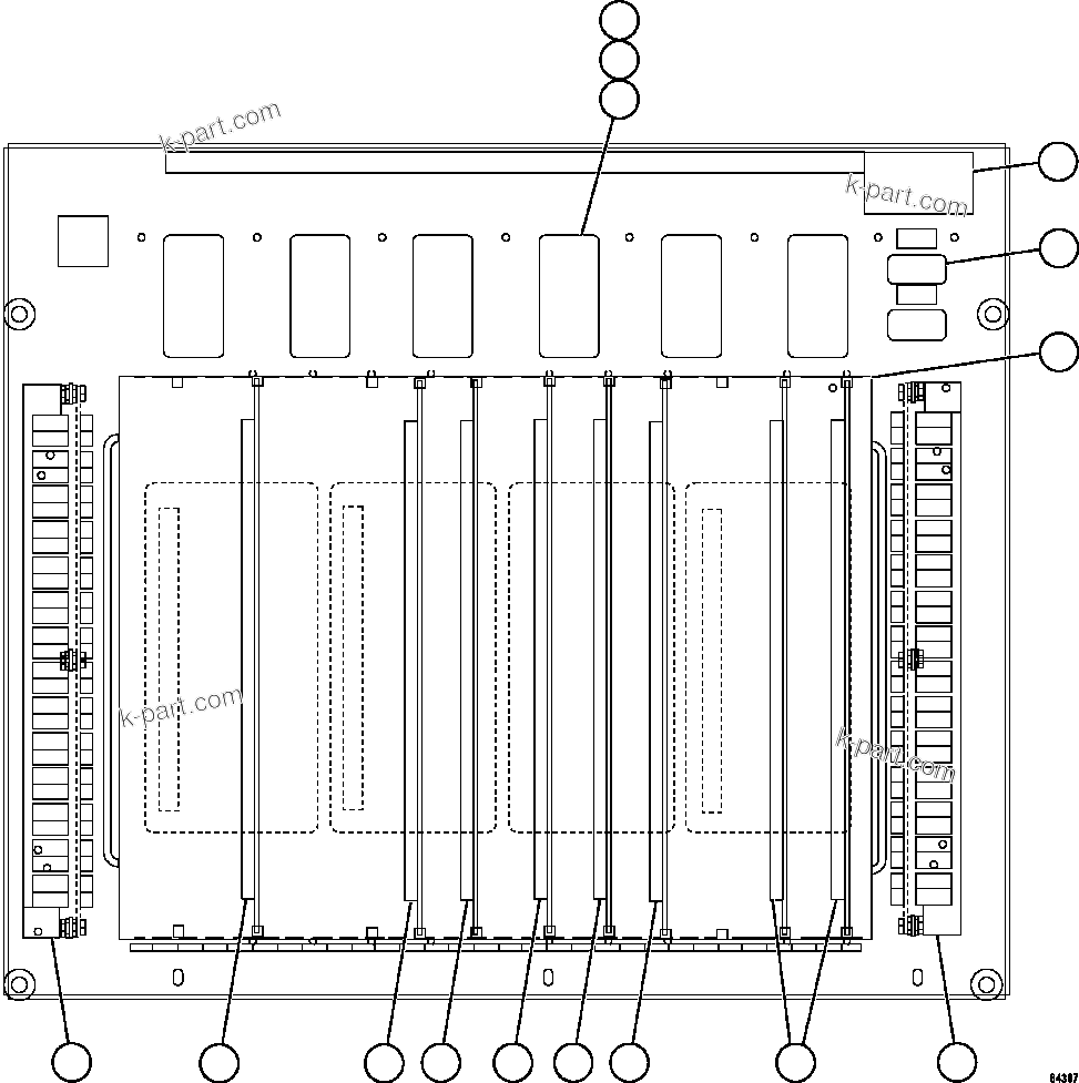 Komatsu parts book diagram for AFE59-CY 930E-4 S/N A30990 & A30991    HYCROFT: PANEL - ICP  1/2  GE1302