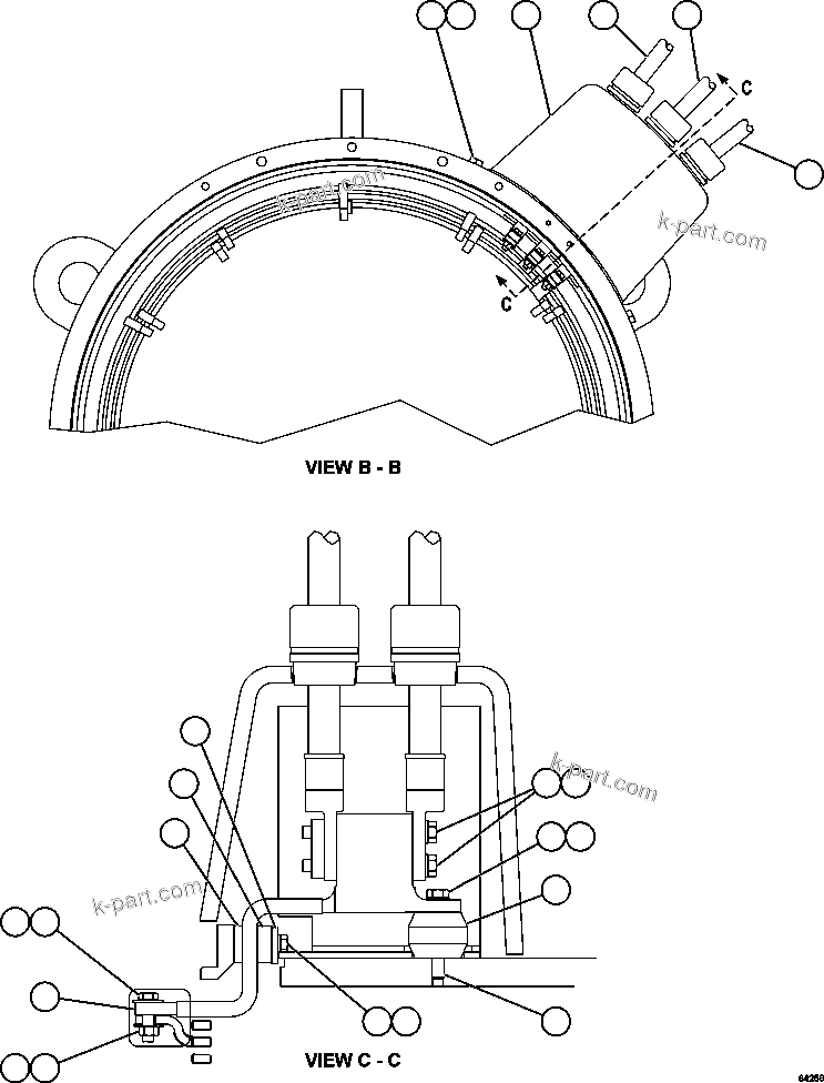 Komatsu parts book diagram for AFE59-CY 930E-4 S/N A30990 & A30991    HYCROFT: ALTERNATOR - MAIN ELECTRICAL CONNECTION