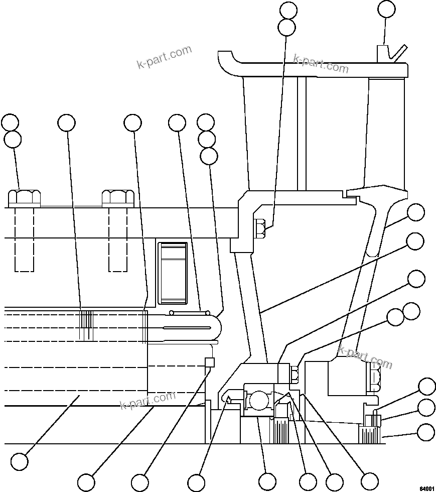 Komatsu parts book diagram for AFE59-CY 930E-4 S/N A30990 & A30991    HYCROFT: BLOWER MOTOR (NON-COMMUTATOR END)   XA4146
