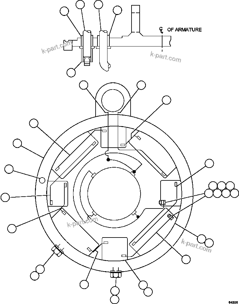 Komatsu parts book diagram for AFE59-CY 930E-4 S/N A30990 & A30991    HYCROFT: BLOWER MOTOR (FIELD INSTALLATION)      XA4146