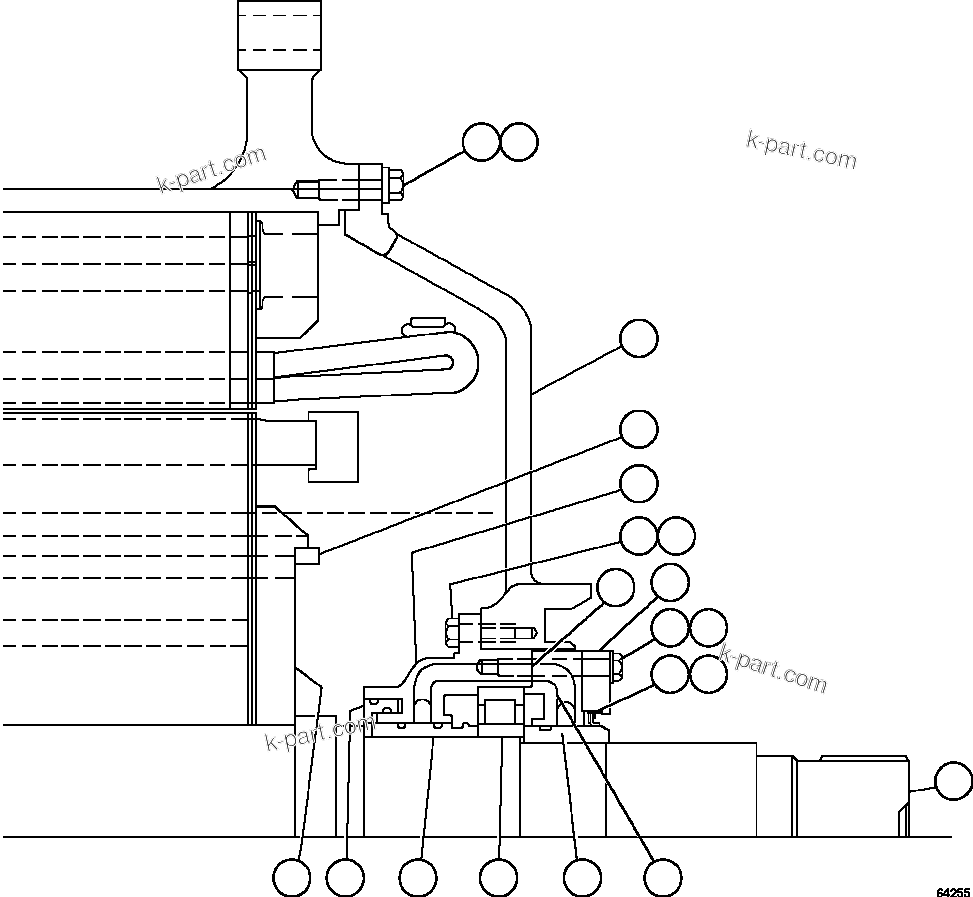 Komatsu parts book diagram for AFE59-CY 930E-4 S/N A30990 & A30991    HYCROFT: MOTOR ASSEMBLY - WHEEL  2/2             XA4259
