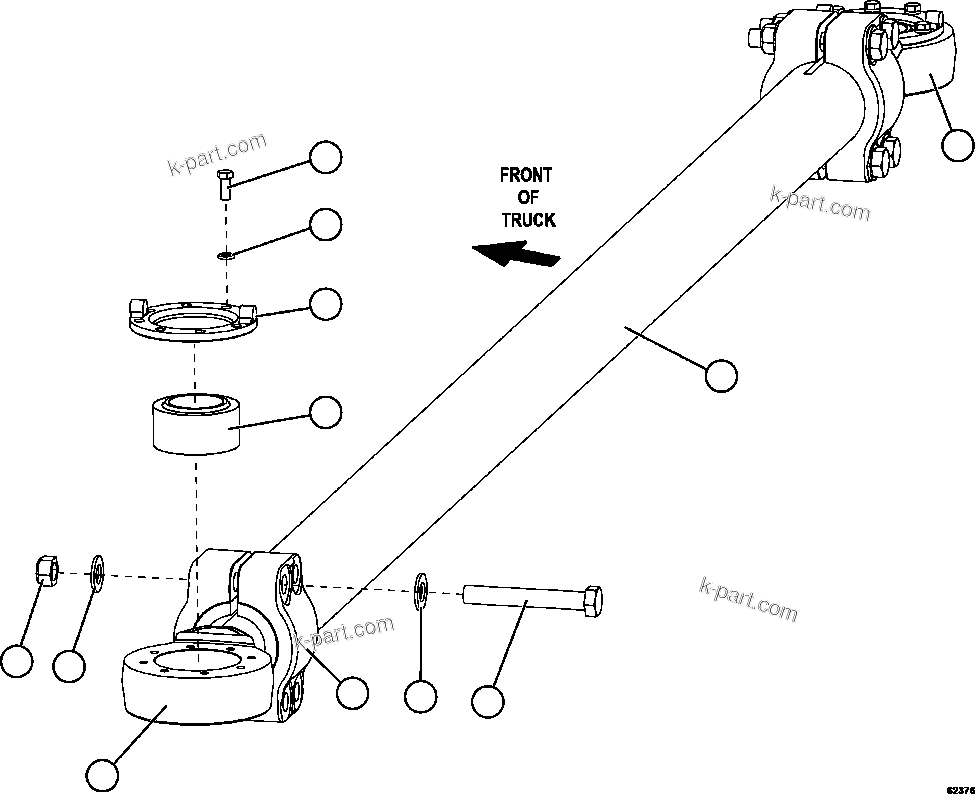 Komatsu parts book diagram for AFE59-EZ 930E-4 S/N A31527, A31539, A31541, A31553, A31555, A31563 & A31565  LOS PELAMBRES: TIE ROD ASSEMBLY     58F-40-00010