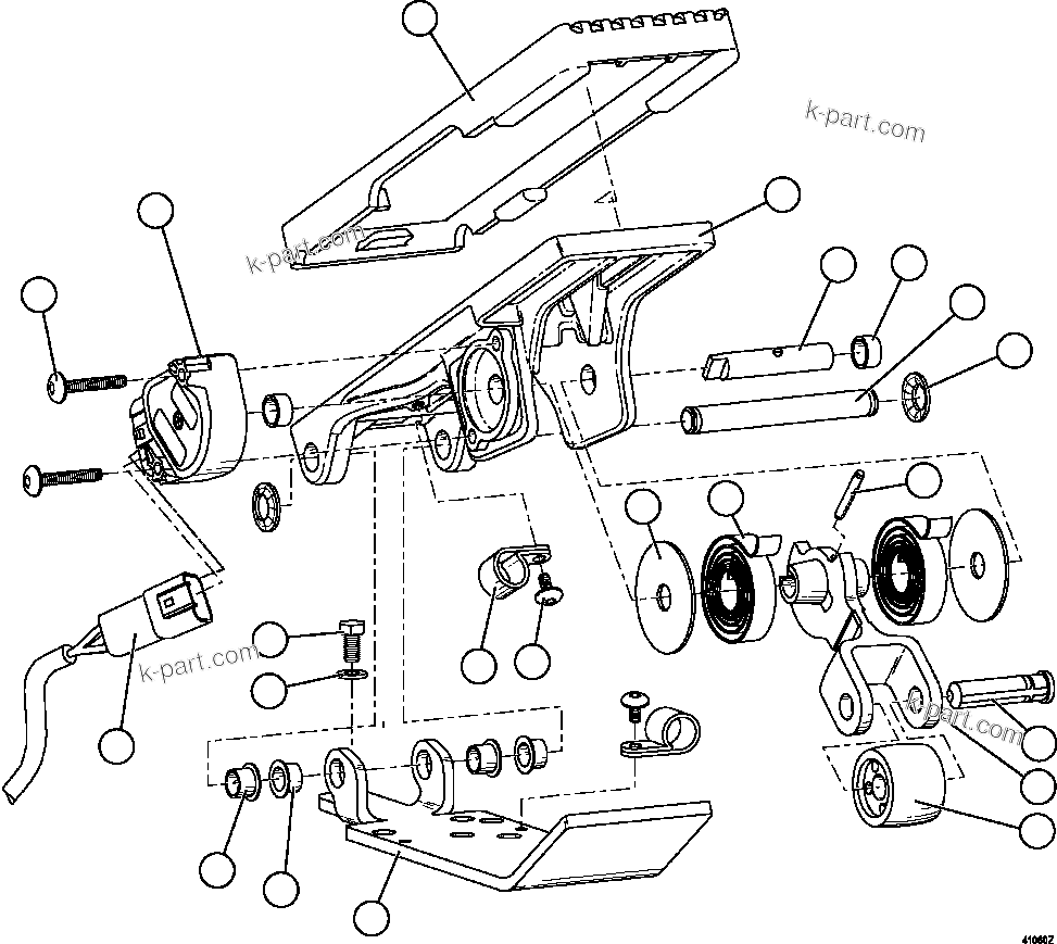 Komatsu parts book diagram for AFE59-EZ 930E-4 S/N A31527, A31539, A31541, A31553, A31555, A31563 & A31565  LOS PELAMBRES: ELECTRONIC TREADLE           PB9506