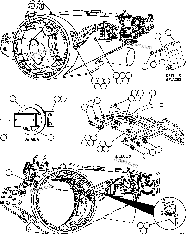 Komatsu parts book diagram for AFE59-EZ 930E-4 S/N A31527, A31539, A31541, A31553, A31555, A31563 & A31565  LOS PELAMBRES: REAR AXLE WIRING