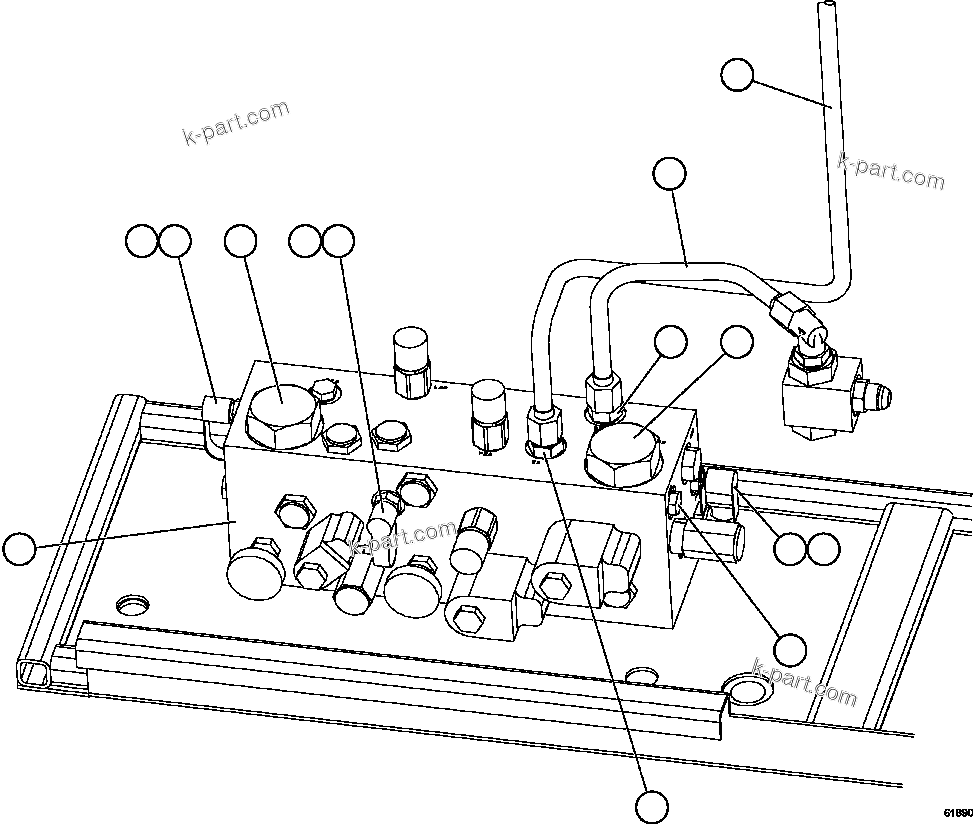 Komatsu parts book diagram for AFE59-EZ 930E-4 S/N A31527, A31539, A31541, A31553, A31555, A31563 & A31565  LOS PELAMBRES: BRAKE MANIFOLD PIPING