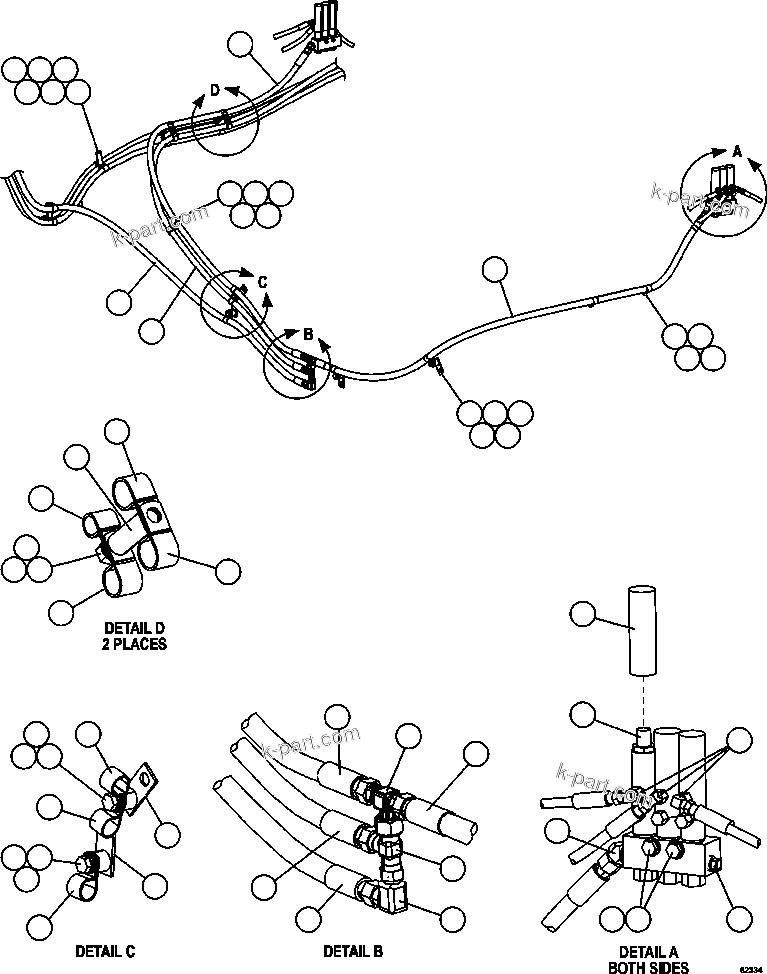 Komatsu parts book diagram for AFE59-EZ 930E-4 S/N A31527, A31539, A31541, A31553, A31555, A31563 & A31565  LOS PELAMBRES: AUTOMATIC LUBRICATION SYSTEM  3/4