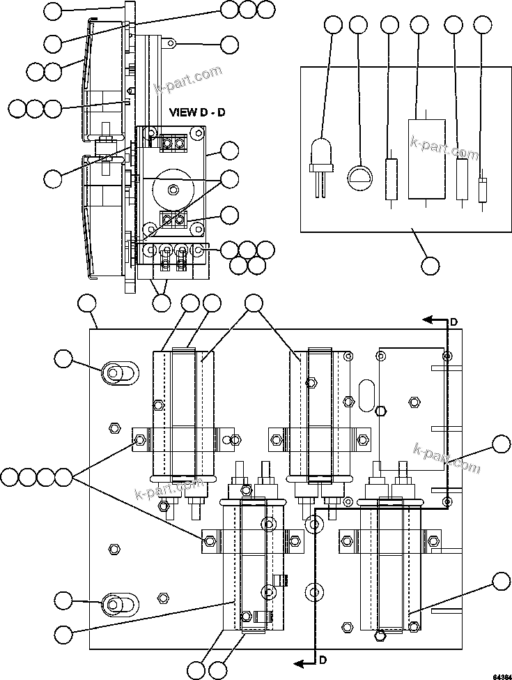 Komatsu parts book diagram for AFE59-EZ 930E-4 S/N A31527, A31539, A31541, A31553, A31555, A31563 & A31565  LOS PELAMBRES: A.F.S.E. PANEL COVER ASSEMBLY   2/2   58B-43-00480