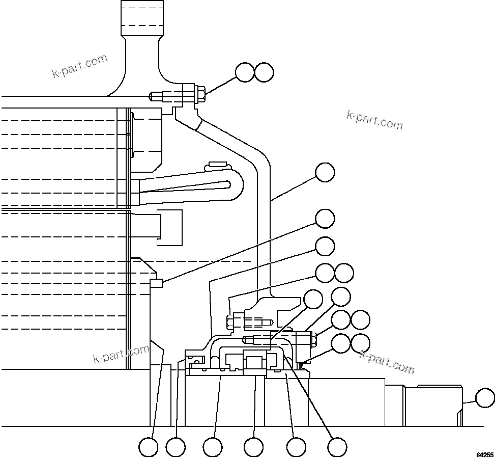 Komatsu parts book diagram for AFE59-EZ 930E-4 S/N A31527, A31539, A31541, A31553, A31555, A31563 & A31565  LOS PELAMBRES: MOTOR ASSEMBLY - WHEEL  2/2             XA4259