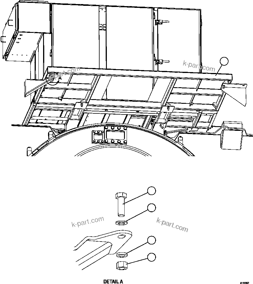 Komatsu parts book diagram for AFE59-FF 930E-4 S/N A31624 & A31628  ANTELOPE COAL: CENTER DECK INSTALLATION