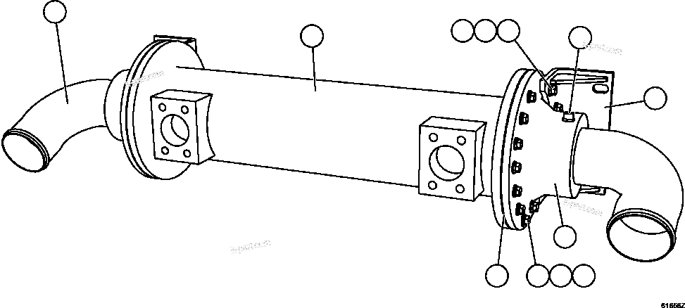 Komatsu parts book diagram for AFE59-FF 930E-4 S/N A31624 & A31628  ANTELOPE COAL: HEAT EXCHANGER                    PB9796