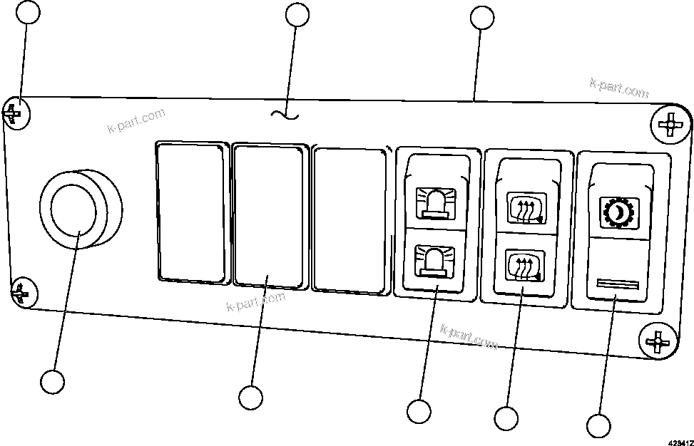 Komatsu parts book diagram for AFE59-FF 930E-4 S/N A31624 & A31628  ANTELOPE COAL: LOWER R.H. DASH MODULE