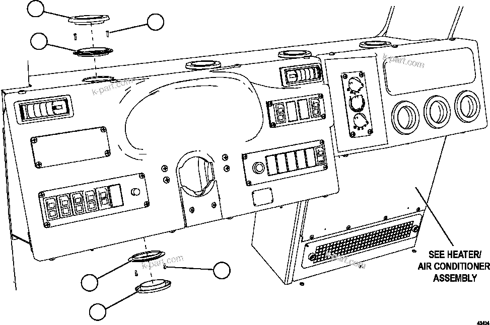 Komatsu parts book diagram for AFE59-FF 930E-4 S/N A31624 & A31628  ANTELOPE COAL: HVAC VENTS