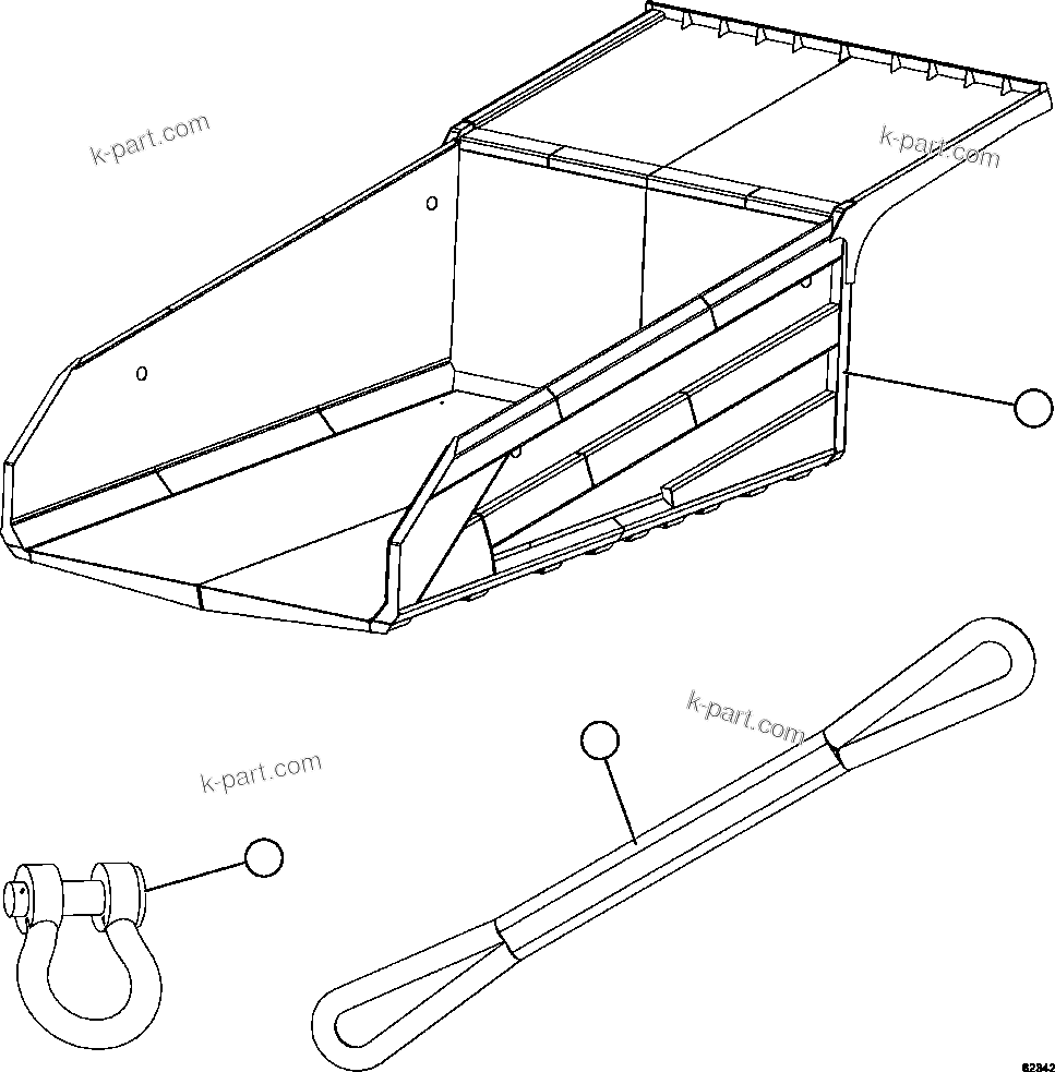 Komatsu parts book diagram for AFE59-FF 930E-4 S/N A31624 & A31628  ANTELOPE COAL: BODY & SLING