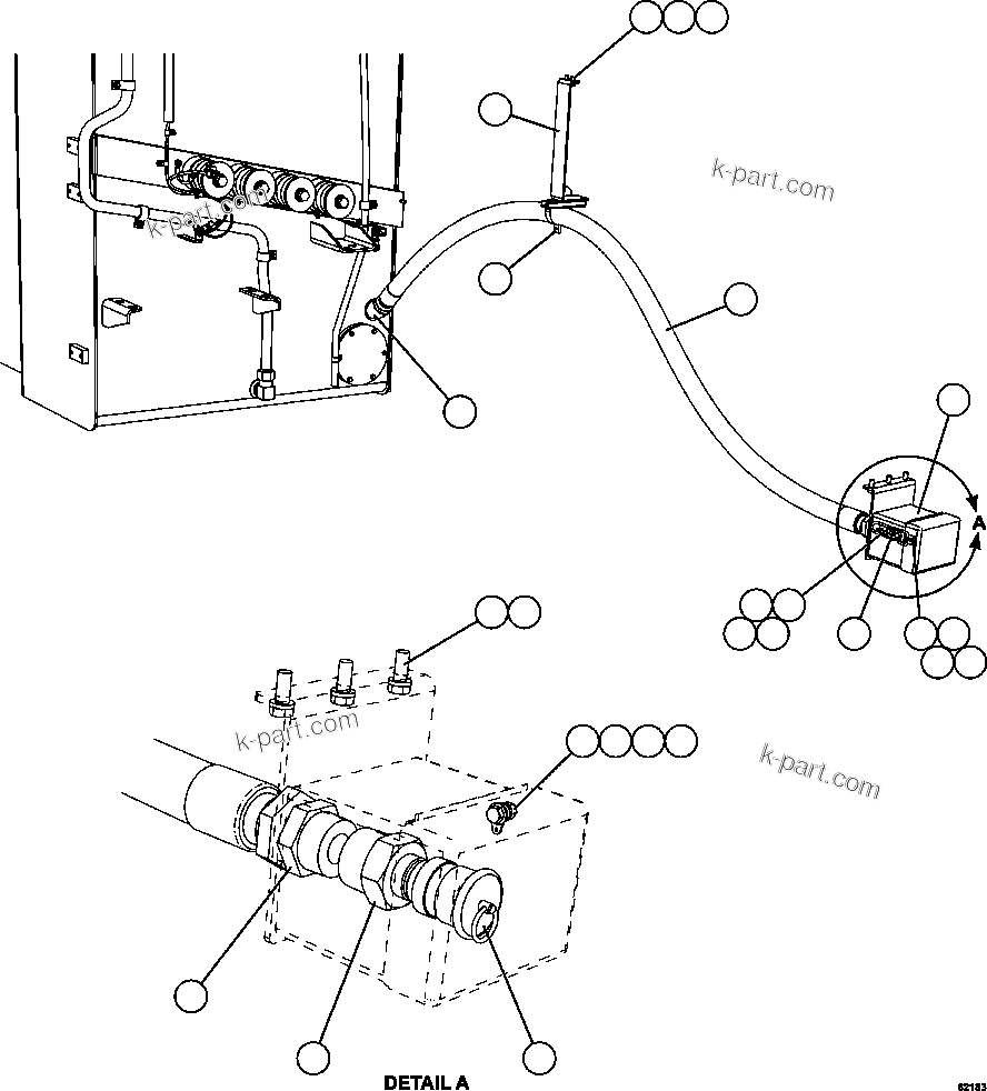 Komatsu parts book diagram for AFE59-FF 930E-4 S/N A31624 & A31628  ANTELOPE COAL: FUEL TANK QUICK FILL