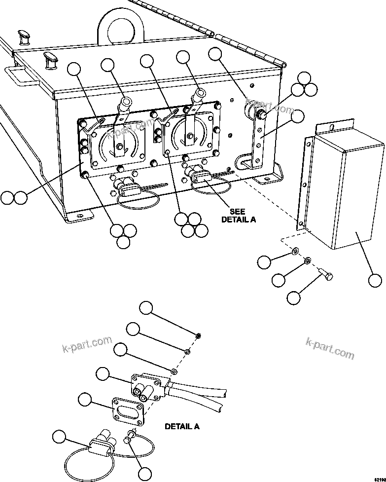 Komatsu parts book diagram for AFE59-FF 930E-4 S/N A31624 & A31628  ANTELOPE COAL: BATTERY BOX    2/5