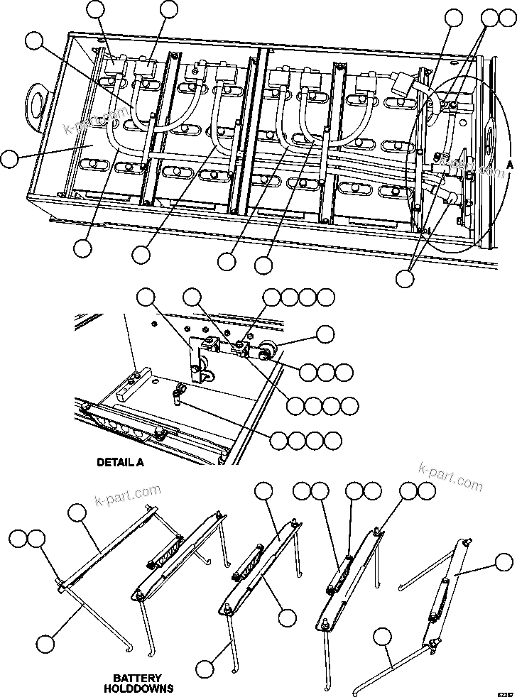 Komatsu parts book diagram for AFE59-FF 930E-4 S/N A31624 & A31628  ANTELOPE COAL: BATTERY BOX    3/5