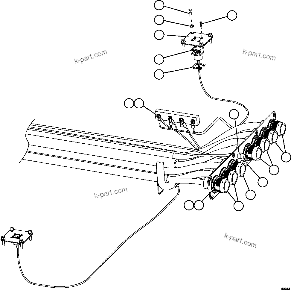 Komatsu parts book diagram for AFE59-FF 930E-4 S/N A31624 & A31628  ANTELOPE COAL: CAB ELECTRICAL WIRING   2/2
