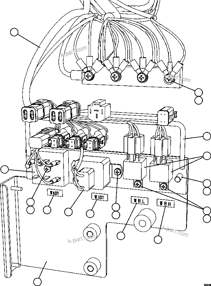 Komatsu parts book diagram for AFE59-FF 930E-4 S/N A31624 & A31628  ANTELOPE COAL: WIPER/WASHER TIMER DELAY MODULES