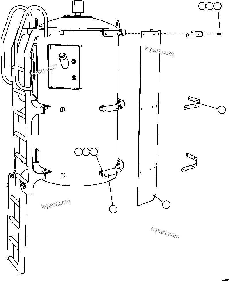 Komatsu parts book diagram for AFE59-FF 930E-4 S/N A31624 & A31628  ANTELOPE COAL: HYDRAULIC TANK MUD FLAPS    2/2