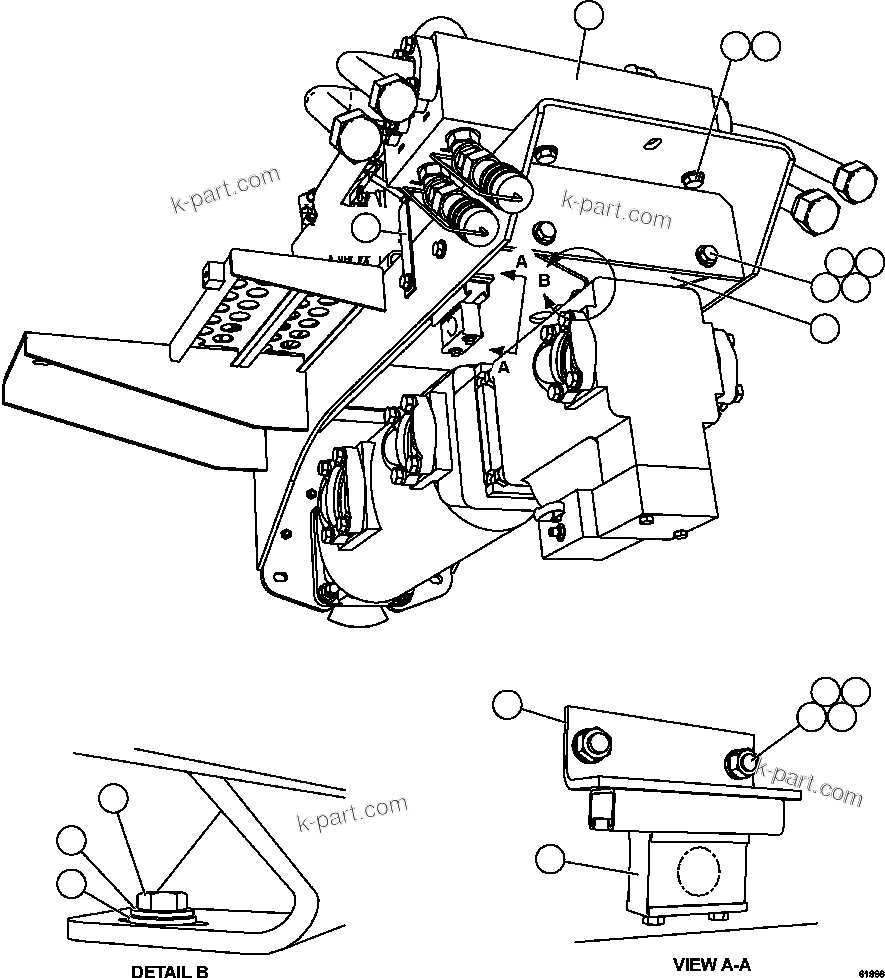 Komatsu parts book diagram for AFE59-FF 930E-4 S/N A31624 & A31628  ANTELOPE COAL: PUMP MODULE   3/3