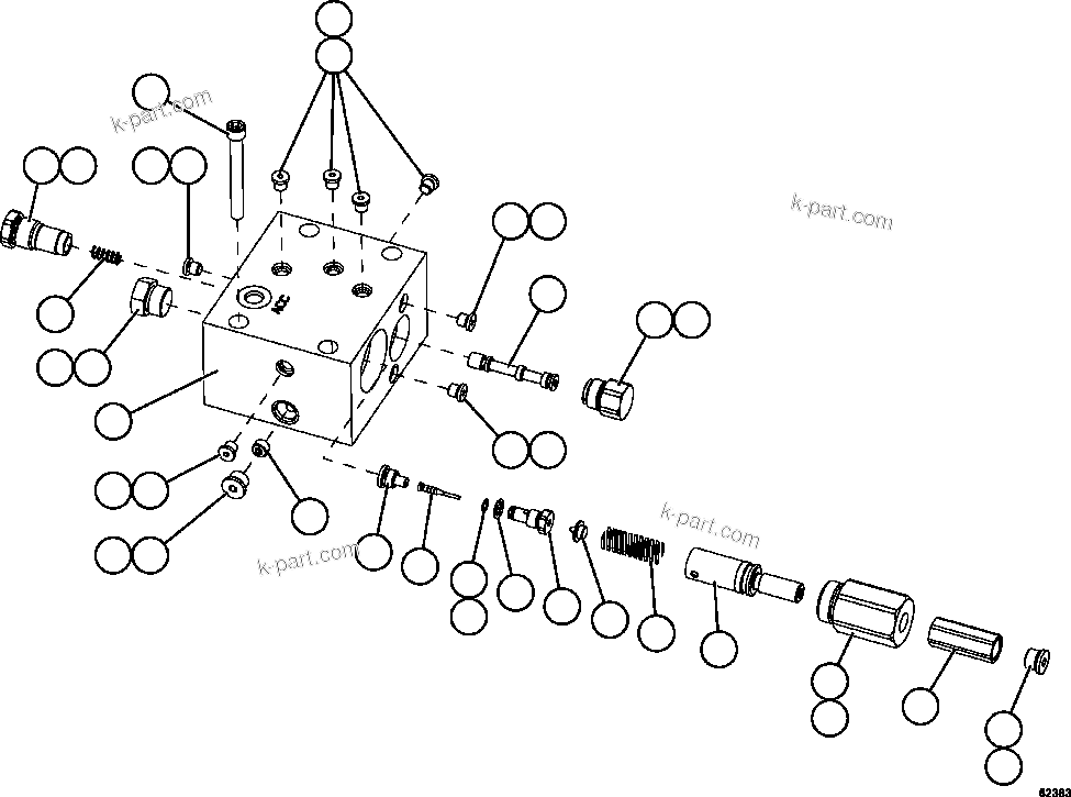Komatsu parts book diagram for AFE59-FF 930E-4 S/N A31624 & A31628  ANTELOPE COAL: CONTROL ASSEMBLY     58E-98-00370