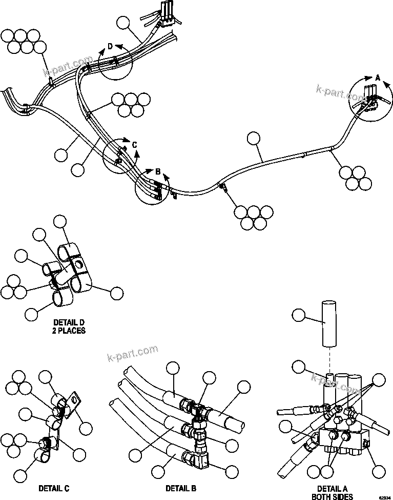 Komatsu parts book diagram for AFE59-FF 930E-4 S/N A31624 & A31628  ANTELOPE COAL: AUTOMATIC LUBRICATION SYSTEM  3/4