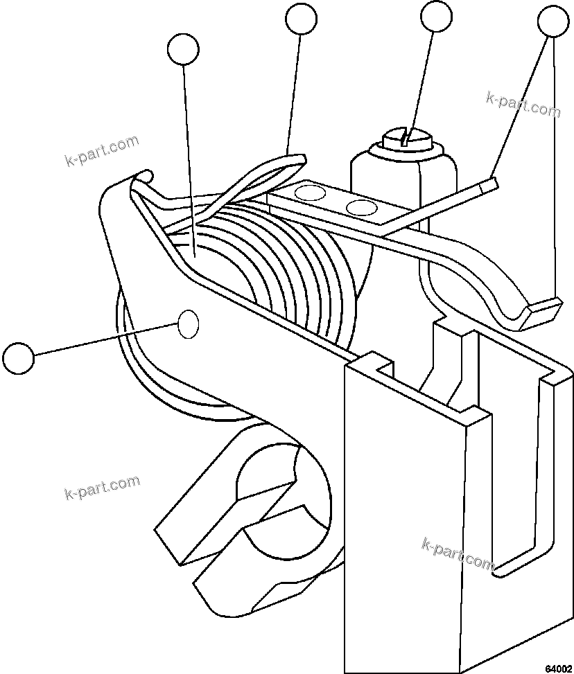 Komatsu parts book diagram for AFE59-FF 930E-4 S/N A31624 & A31628  ANTELOPE COAL: BRUSH HOLDER ASSEMBLY            VS8587
