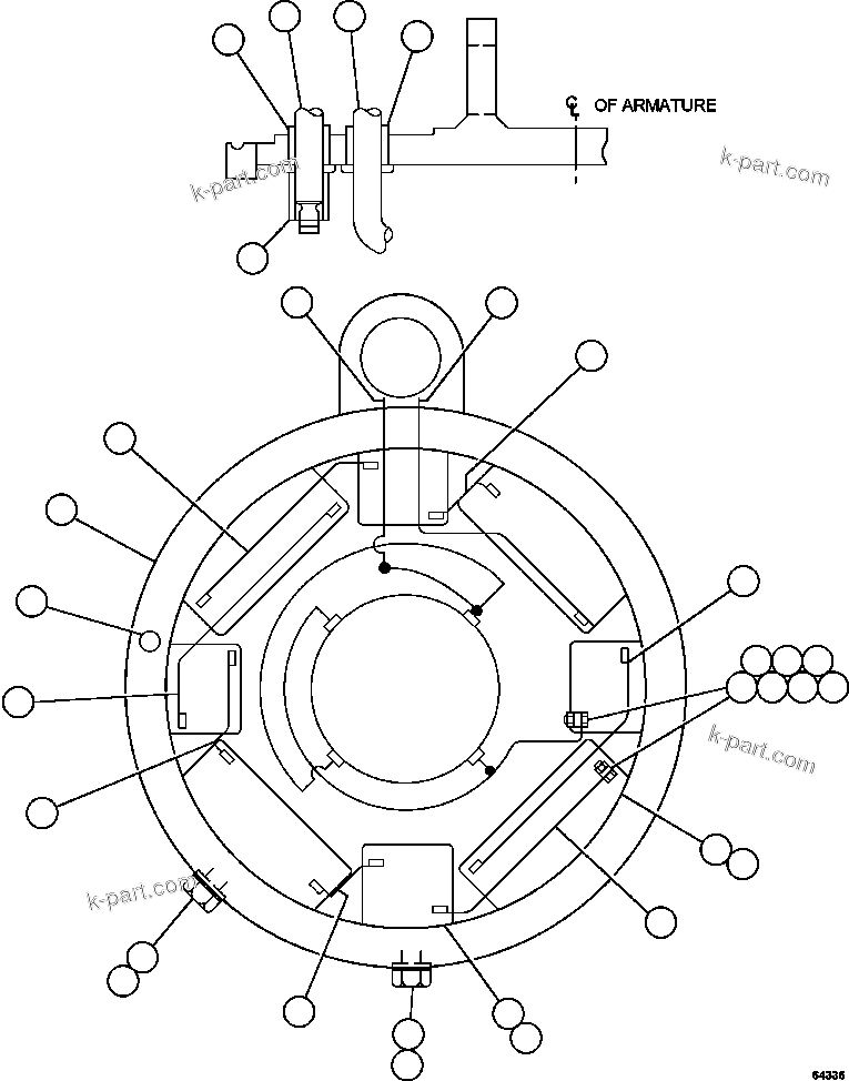 Komatsu parts book diagram for AFE59-FF 930E-4 S/N A31624 & A31628  ANTELOPE COAL: BLOWER MOTOR (FIELD INSTALLATION)      XA4146
