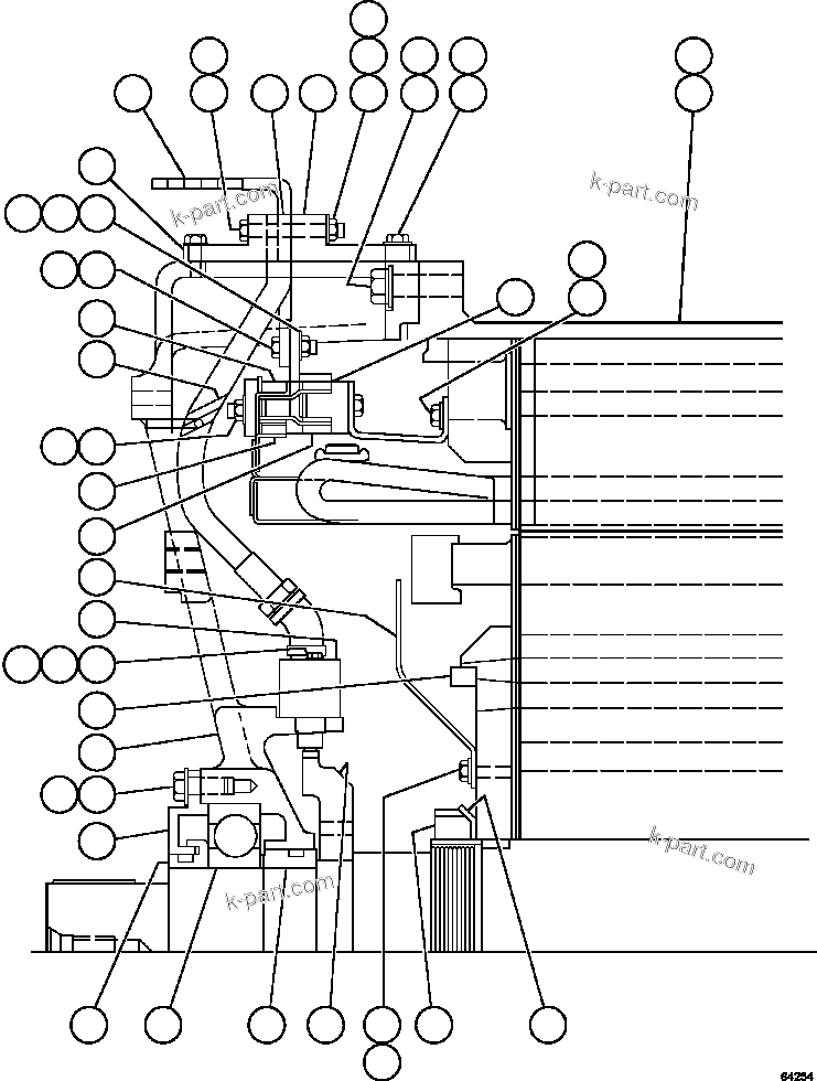 Komatsu parts book diagram for AFE59-FF 930E-4 S/N A31624 & A31628  ANTELOPE COAL: MOTOR ASSEMBLY - WHEEL  1/2             XA4259