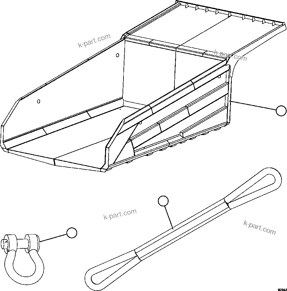 Komatsu parts book diagram for AFE59-FK 930E-4 S/N A31674 - A31676, A31685, A31687 & A31689  JWANENG: BODY & SLING