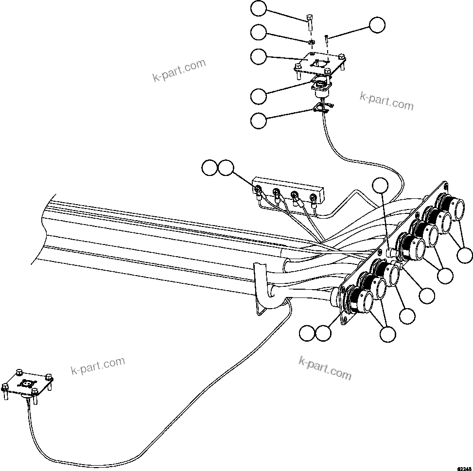 Komatsu parts book diagram for AFE59-FK 930E-4 S/N A31674 - A31676, A31685, A31687 & A31689  JWANENG: CAB ELECTRICAL WIRING   2/2