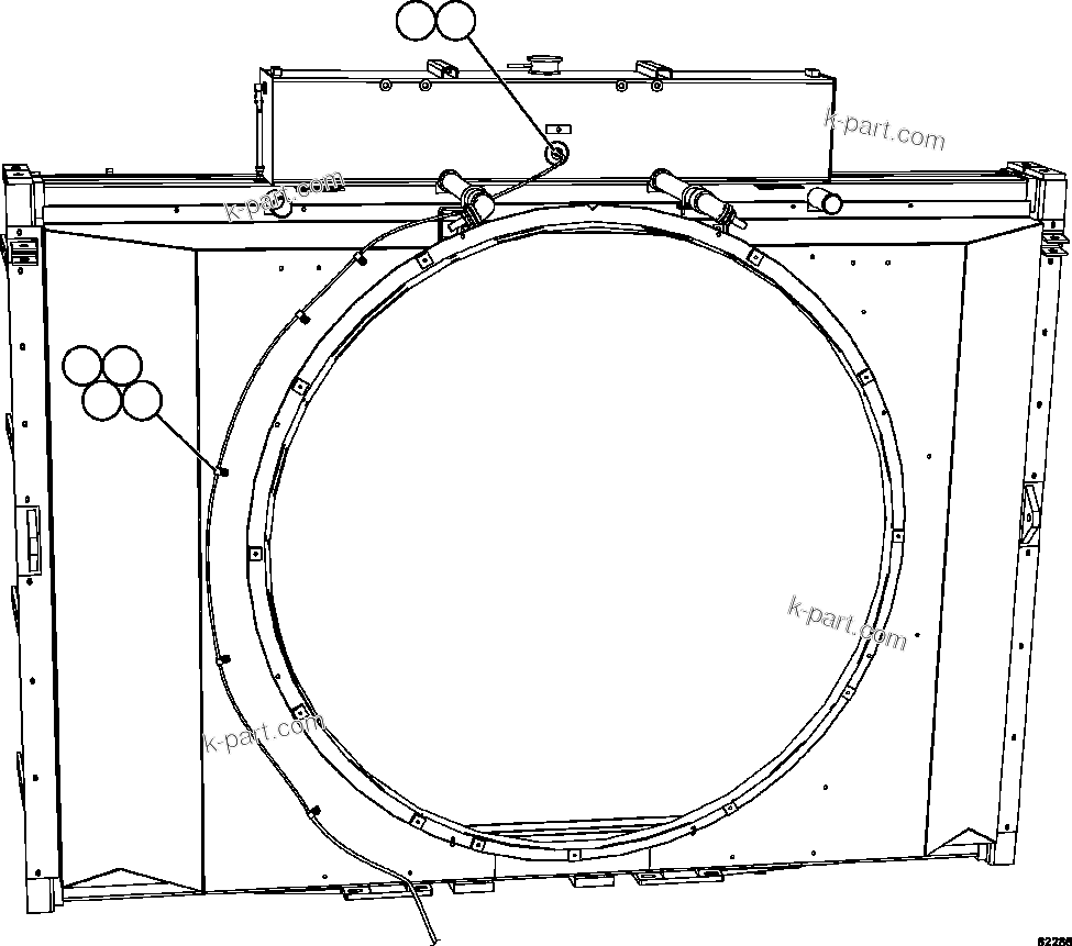 Komatsu parts book diagram for AFE59-FK 930E-4 S/N A31674 - A31676, A31685, A31687 & A31689  JWANENG: COOLANT LEVEL SWITCH INSTALLATION