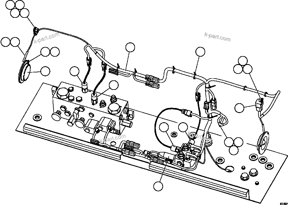 Komatsu parts book diagram for AFE59-FK 930E-4 S/N A31674 - A31676, A31685, A31687 & A31689  JWANENG: HYDRAULIC BRAKE CABINET INTERNAL WIRING