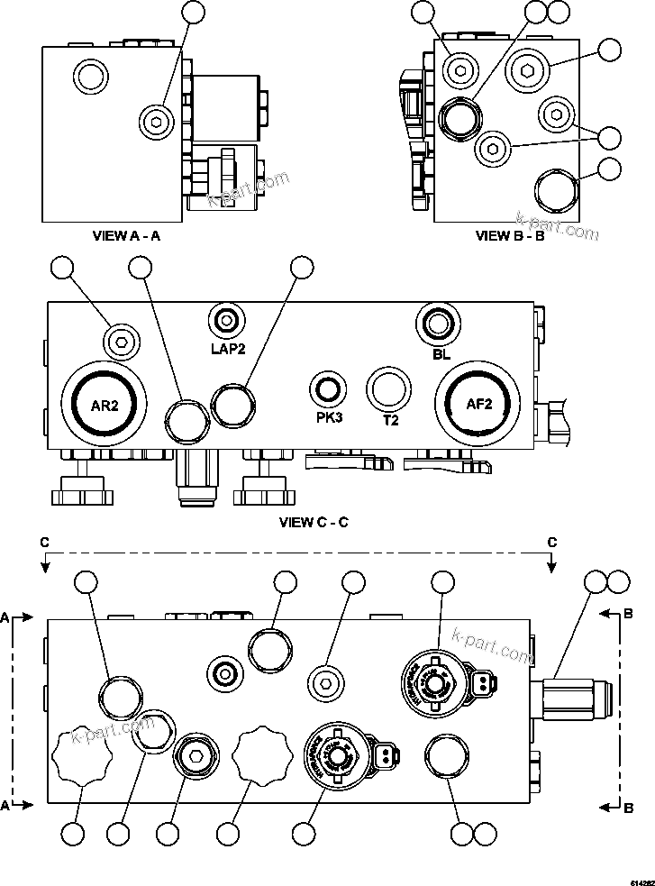 Komatsu parts book diagram for AFE59-FK 930E-4 S/N A31674 - A31676, A31685, A31687 & A31689  JWANENG: BRAKE MANIFOLD         PC2513