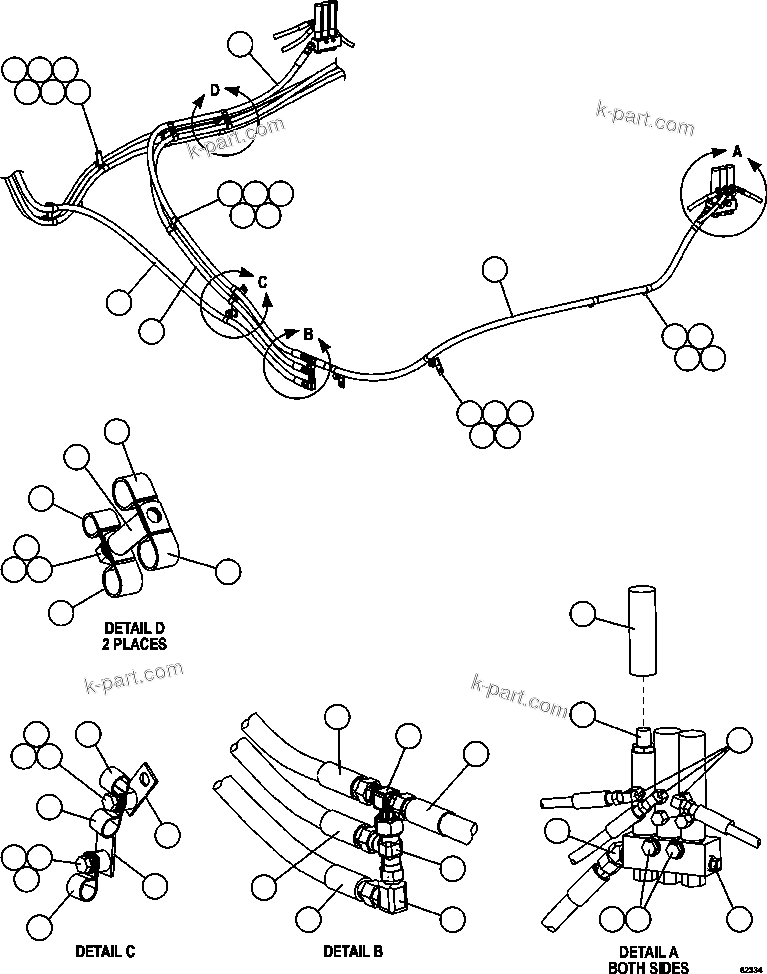 Komatsu parts book diagram for AFE59-FK 930E-4 S/N A31674 - A31676, A31685, A31687 & A31689  JWANENG: AUTOMATIC LUBRICATION SYSTEM  3/4