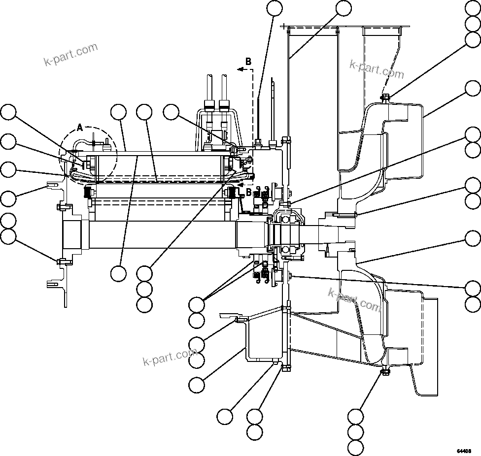 Komatsu parts book diagram for AFE59-FK 930E-4 S/N A31674 - A31676, A31685, A31687 & A31689  JWANENG: ALTERNATOR - ENGINE MOUNT   1/2
