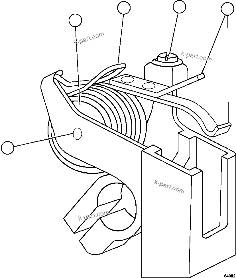 Komatsu parts book diagram for AFE59-FK 930E-4 S/N A31674 - A31676, A31685, A31687 & A31689  JWANENG: BRUSH HOLDER ASSEMBLY            VS8587