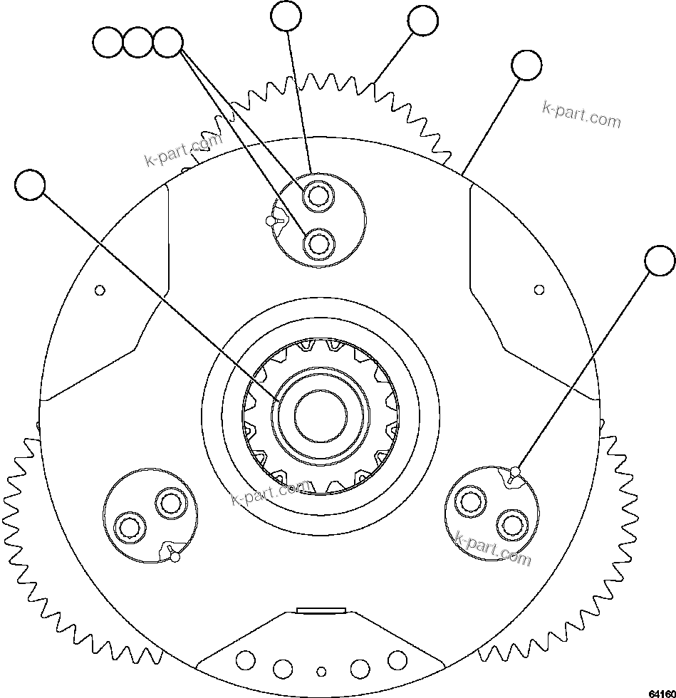 Komatsu parts book diagram for AFE59-FK 930E-4 S/N A31674 - A31676, A31685, A31687 & A31689  JWANENG: CARRIER ASSEMBLY - HIGH SPEED         GE1315