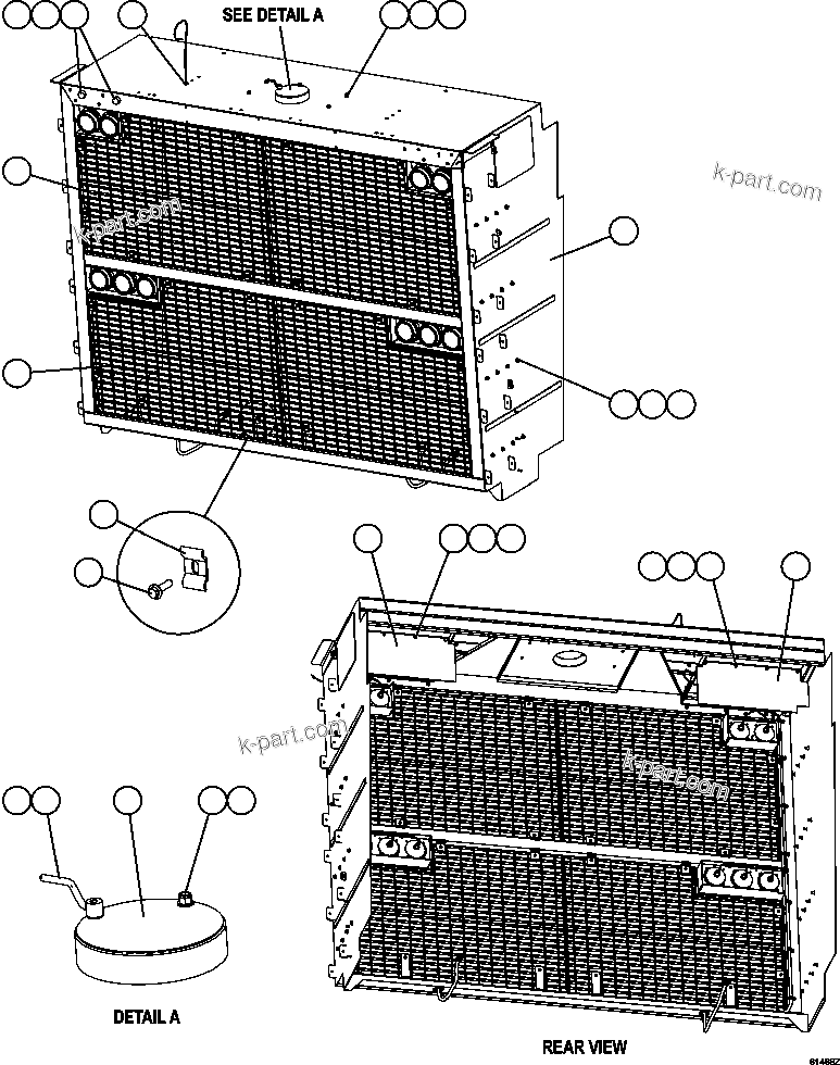 Komatsu parts book diagram for AFE59-FL 930E-4 S/N A31693, A31701, A31710, A31714, A31738 & A31740  TECK - GREENHILLS / FORDING RIVER / QUINTETTE: GRILLE INSTALLATION