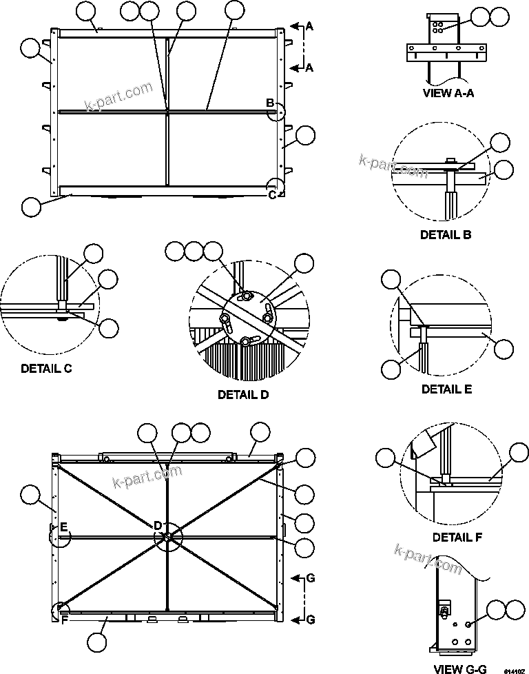 Komatsu parts book diagram for AFE59-FL 930E-4 S/N A31693, A31701, A31710, A31714, A31738 & A31740  TECK - GREENHILLS / FORDING RIVER / QUINTETTE: LOW & HIGH TEMPERATURE CORES