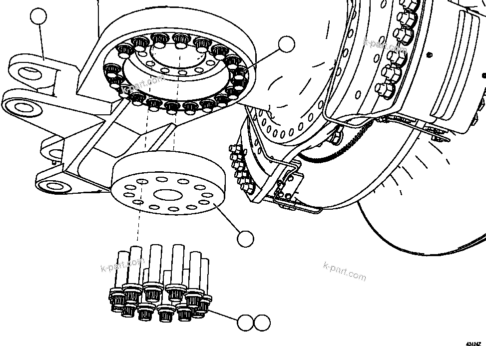 Komatsu parts book diagram for AFE59-FL 930E-4 S/N A31693, A31701, A31710, A31714, A31738 & A31740  TECK - GREENHILLS / FORDING RIVER / QUINTETTE: STEERING ARM INSTALLATION
