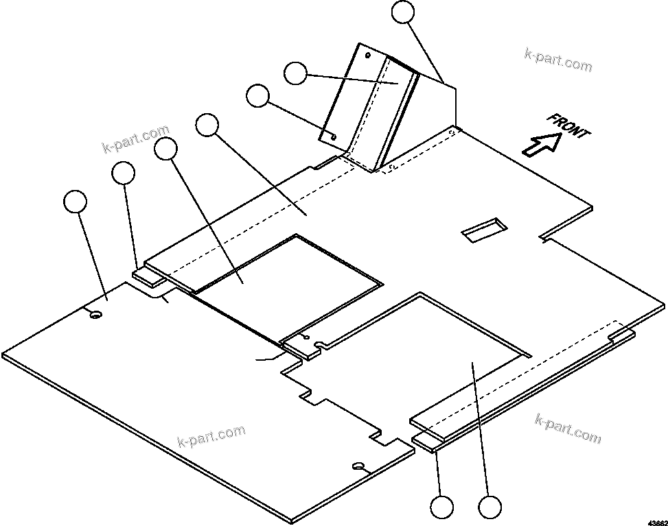 Komatsu parts book diagram for AFE59-FL 930E-4 S/N A31693, A31701, A31710, A31714, A31738 & A31740  TECK - GREENHILLS / FORDING RIVER / QUINTETTE: FOOTREST AND FLOOR MATS