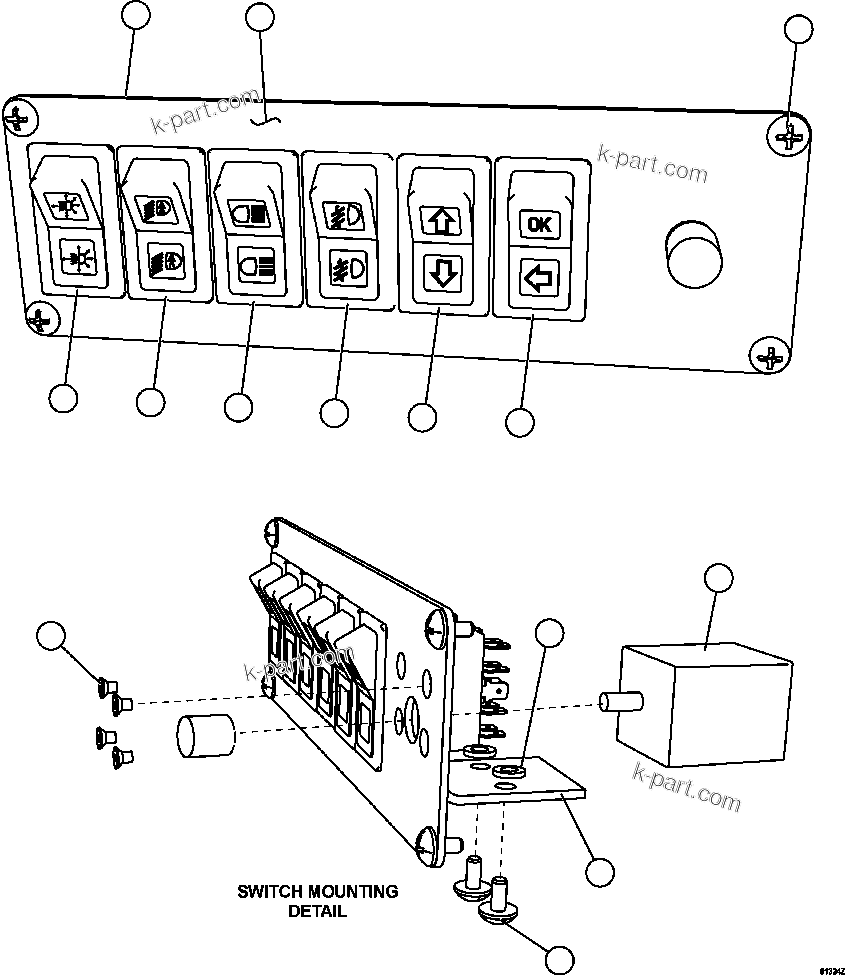 Komatsu parts book diagram for AFE59-FL 930E-4 S/N A31693, A31701, A31710, A31714, A31738 & A31740  TECK - GREENHILLS / FORDING RIVER / QUINTETTE: LOWER LH DASH MODULE