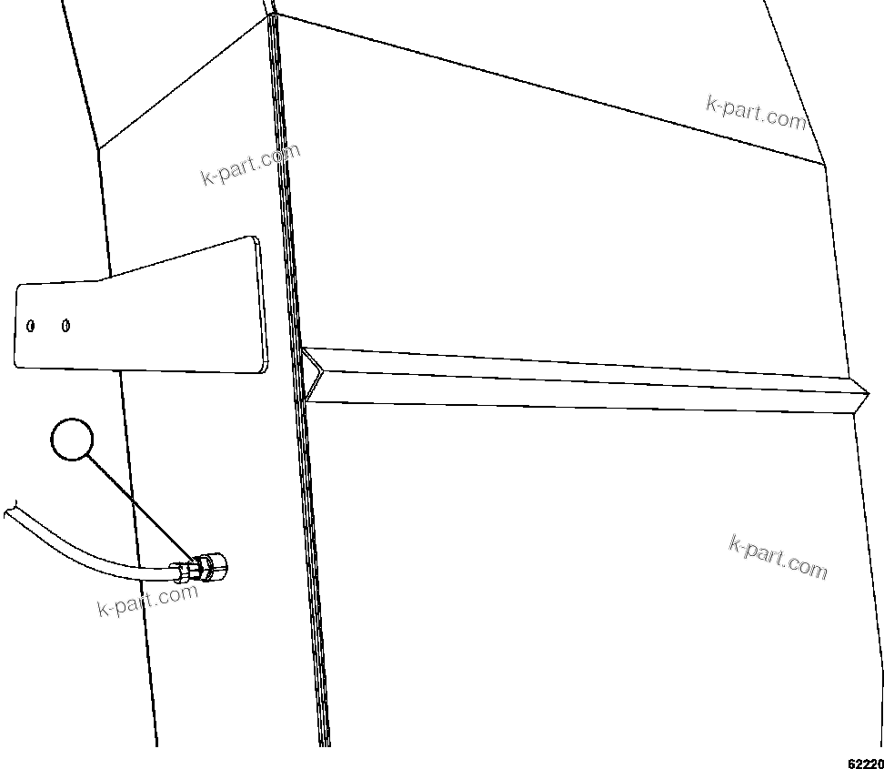 Komatsu parts book diagram for AFE59-FL 930E-4 S/N A31693, A31701, A31710, A31714, A31738 & A31740  TECK - GREENHILLS / FORDING RIVER / QUINTETTE: ALTERNATOR BLOWER INLET DUCT TEMPERATURE SENSOR