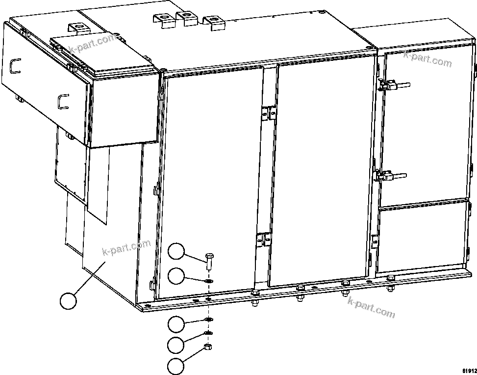 Komatsu parts book diagram for AFE59-FL 930E-4 S/N A31693, A31701, A31710, A31714, A31738 & A31740  TECK - GREENHILLS / FORDING RIVER / QUINTETTE: CONTROL CABINET INSTALLATION