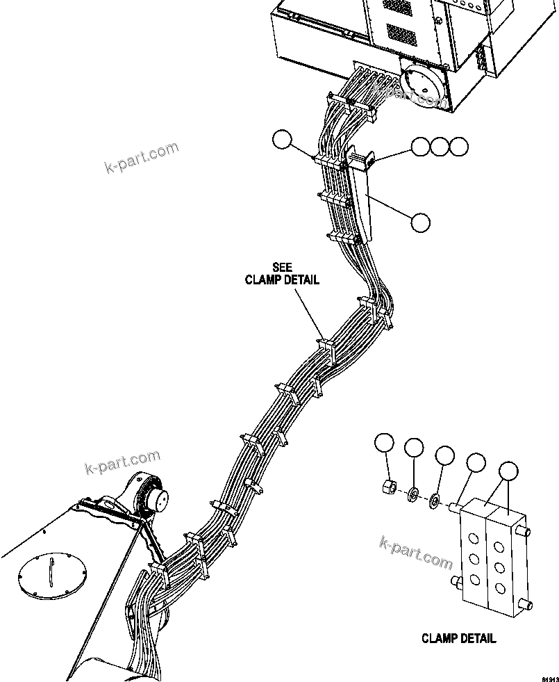 Komatsu parts book diagram for AFE59-FL 930E-4 S/N A31693, A31701, A31710, A31714, A31738 & A31740  TECK - GREENHILLS / FORDING RIVER / QUINTETTE: CONTROL CABINET EXTERNAL WIRING    2/3
