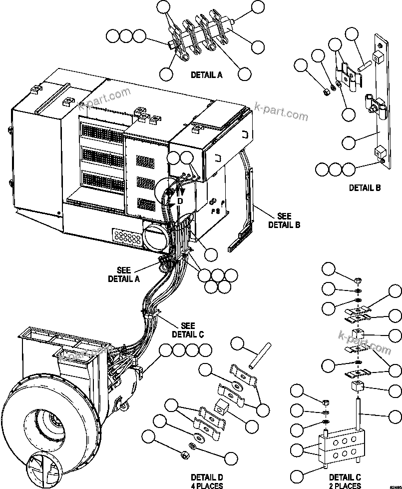 Komatsu parts book diagram for AFE59-FL 930E-4 S/N A31693, A31701, A31710, A31714, A31738 & A31740  TECK - GREENHILLS / FORDING RIVER / QUINTETTE: CONTROL CABINET EXTERNAL WIRING    3/3